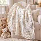 Crochet Pattern- Baby Crochet Blankets Shawls  Sport weight wool Download PDF - 6 blankets on one pattern