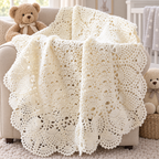 Crochet Pattern- Baby Crochet Blankets Shawls  Sport weight wool Download PDF - 6 blankets on one pattern