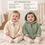 Baby Hooded Jacket & Raglan Cardigan in  DK 8ply Age 3mths - 2 years Knitting Pattern