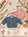 Easy Knit Raglan Cardigans  Lacy Jackets DK 0 - 12 months Knitting Pattern PDF