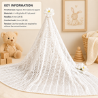 Lacy Knit Baby Shawl Pattern, Vintage 2 Ply (PDF Download)