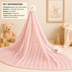 Lacy Knit Baby Shawl Pattern, Vintage 2 Ply (PDF Download)