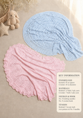Baby Vintage Shawl in 3 ply - scalloped edges heritage shawl -44 Inches diam Knitting/ crochet pattern