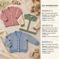 Vintage Baby Cardigans  3 styles in 3ply. (PDF Download) 3-18 month sizes