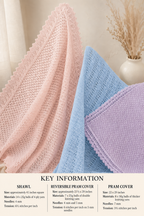 Baby Vintage Shawl in 4 ply heritage shawl -41 Inches square Knitting pattern plus 2 pram covers