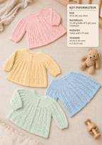 Vintage Baby Matinee Coats 3 styles to knit- Knitting Pattern, 3ply (PDF Download)