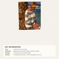 Easy Woman's Striped Round Neck Textured Jumper- Sweater 30"- 44"- Easy  Aran 10 ply Worsted wool Knitting Pattern