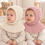 Vintage Baby Balaclava Knitting Pattern: Garter Stitch Rib Neck (PDF Download)