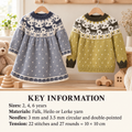 Child's Yoked Icelandic Dress and Sweater Knitting Pattern, Fair Isle (PDF)