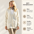 Vintage Ladies Cardigan Knitting Pattern with Pockets (PDF Download) Plain easy Knit