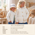 Vintage Childs Aran Cardigan Knitting Pattern, Hooded & Round Neck (PDF Download)