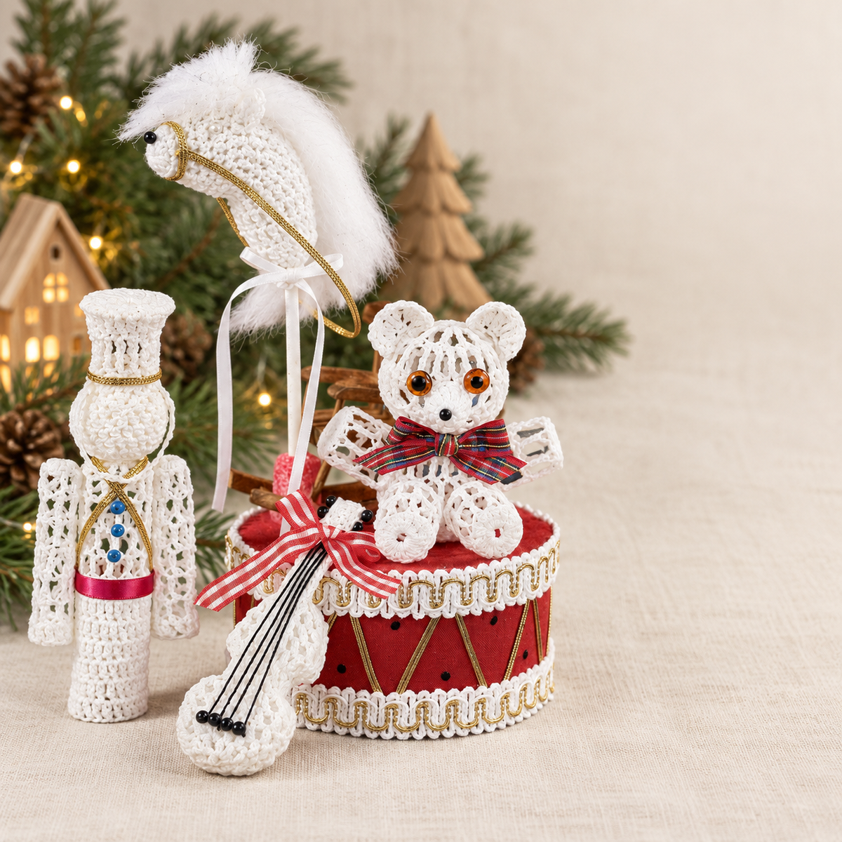 Victorian Crochet Christmas Wedding Ornaments Christmas Crochet- Seasonal-Novelty- Crochet Pattern-Cotton thread 21 Ornaments Download PDF