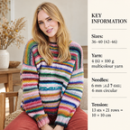 Women's Easy Beginner Round Neck textured Drop sleeved Sweater Jumper 118cm-134cm  Chunky Bulky 12 Ply + hat- Knitting Pattern PDF download