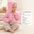 Girl's Baby Swing Jacket Cardigan- Cable Front-collar DK Merino  8Ply- 62-92 cm ( 0-24 months)-- Knitting Pattern Download PDF