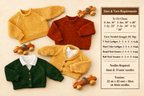 Ribbed Raglan Sweaters & Cardigans Child's, Baby, Boy, Girl, 16"- 26" inch ~ 0 - 6 Years DK 8 Ply Knitting Pattern PDF  Download-4 styles