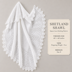 Vintage  Baby Shawl Knitting Pattern PDF 1950s -Square Christening, knitted in fingering wool 60" Square- English Only