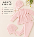 Vintage Pram set Baby girl Boy jacket- coat leggings & hat easy pattern 18" - 20"  sizes DK 8 ply knitting pattern