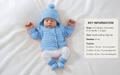 Baby easy knit cardigan hat mitts shoes & hooded jacket -knitting pattern - 16 - 22" -dk - 8ply light worsted knitting pattern