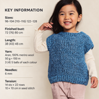 Easy Child's Seed Stitch Slipover Vest - Sleeveless pullover
