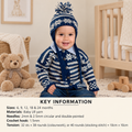 Child's Scandinavian Jacket Cardigan, Hat & Headband) Knitting pattern -Download PDF fits 6-24 months