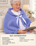 Woman's  crochet shoulderette  Bed jacket worsted wool-one size only-  Crochet Pattern