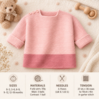 Beginner Garter Stitch sweater  Knitting Pattern – Button Shoulder, 4ply