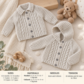 Child's Fairly Easy Cable Cardigan-& Hooded Jacket Boy-Girl- Knitting Pattern -DK 8 Ply (light Worsted weight)  Download-16-26"( birth-7yrs)