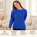 Vintage Aran Knit Jumper Pattern, Cable & Diamond Design (PDF Download)