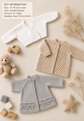 Super easy Baby Matinee Coats. DK or Quick knit wool.17" - 19" chest