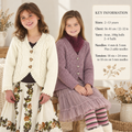 Girl's Cable Bolero Cardigan with Plain or Bobble edges  22-32" ~ 2 - 13 years ~ Aran (10 ply) Worsted wool  Knitting Pattern pdf Download