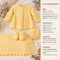 Baby Lace Matinee jacket - Bonnet- Bootees -Shawl fits chest 16 inches Knitting pattern