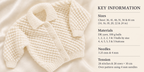 Baby Easy Cardigan collar~jumper & Cross over Cardigan Knitting Pattern -DK-8ply(Light Worsted yarn)  Download PDF -14-24" Blackberry Stitch
