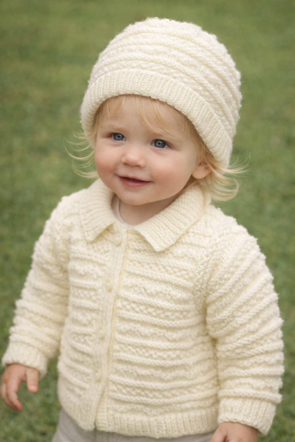 Baby Children Jacket & Hat DK Knitting Pattern 16–26in