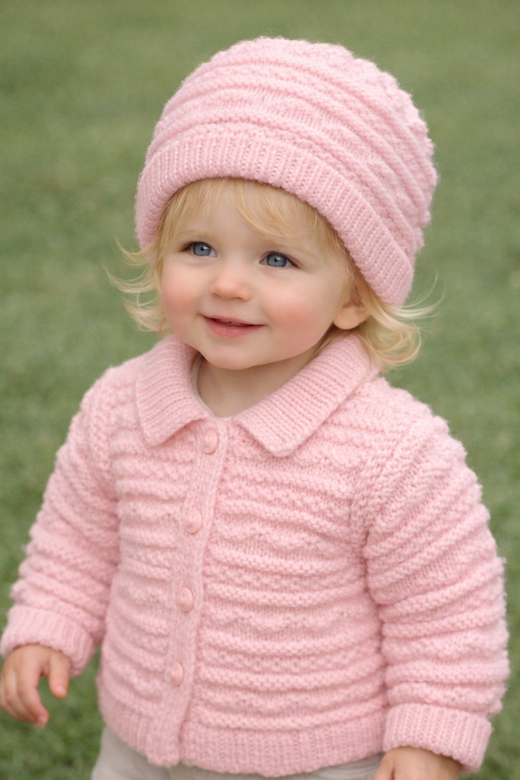 Baby Children Jacket & Hat DK Knitting Pattern 16–26in
