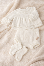 Baby Angel Top Pants & Socks Knitting Pattern 4 Ply 14–18in Chest PDF