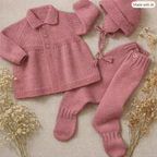Baby Boy- Pram set-Jacket, leggings, hat, - DK 8ply Yarn 6-9 months knitting pattern