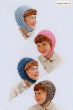 Vintage  Knitting Pattern Hats Helmets & Knee Socks 4 Ply DK PDF