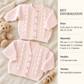 Girl's Hearts- Round Neck Stripe sweater- Tunic & Hat- Aran 10 ply worsted wool size 20 - 28" Chest= Knitting Pattern Download PDF- No chart (Copy)
