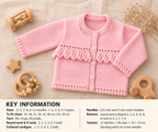Baby Cardigan Knitting Pattern – 3 Styles, DK Weight Yarn (PDF Download)
