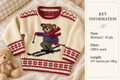 Childs Christmas Ski Sweater Button shoulder Knitting Pattern Aran 10 ply Worsted Wool ages 2-6 yrs ( Knitting Pattern PDF download ENGLISH