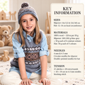 Vintage Fair Isle Tank Top & Hat Knitting Pattern, Childs Aran Worsted (PDF Download)