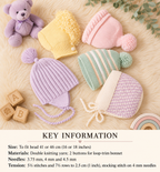 Knitting Pattern PDF – Easy Knit Hats, Multiple Styles (16-18 inch head)