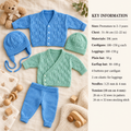 Baby Premie Wrap Cardigan~V Neck~ Trousers & Hat 12"- 22"  (Premature - 3y) DK 8Ply Light Worsted wool- Knitting Pattern Download PDF