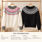 Woman's Yoked Fair Isle sweater*Knitting Pattern * Knitted in Aran 10 Ply Worsted weight wool * Downloadable PDF * Sizes 32" - 36"