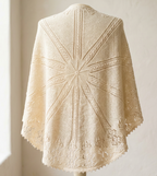 Vintage  Baby Shawl Pattern PDF 1950s - round, knitted in 3ply  fingering wool 48" diameter