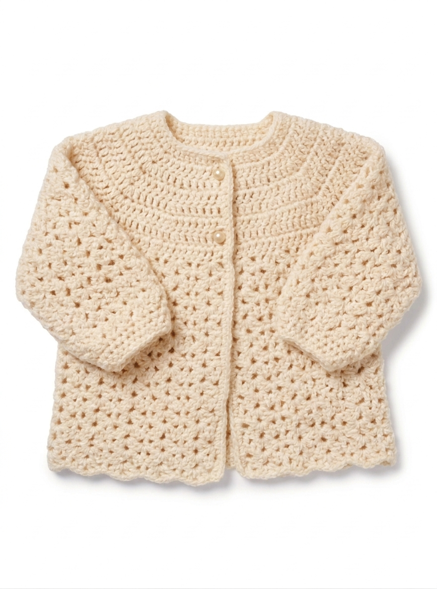 Baby Matinee Coat Crochet Pattern DK 18–20 inch Chest PDF