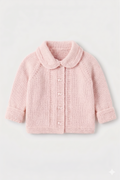 Raglan Sleeve Baby Cardigan & collar Turn up cuffs  Boy Girl  19"- 22" 4 Ply Fingering /3ply /DK 8 ply  Knitting Pattern PDF  download
