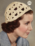 Vintage Crochet Beret & Cap Pattern PDF – Ladies DK Hats
