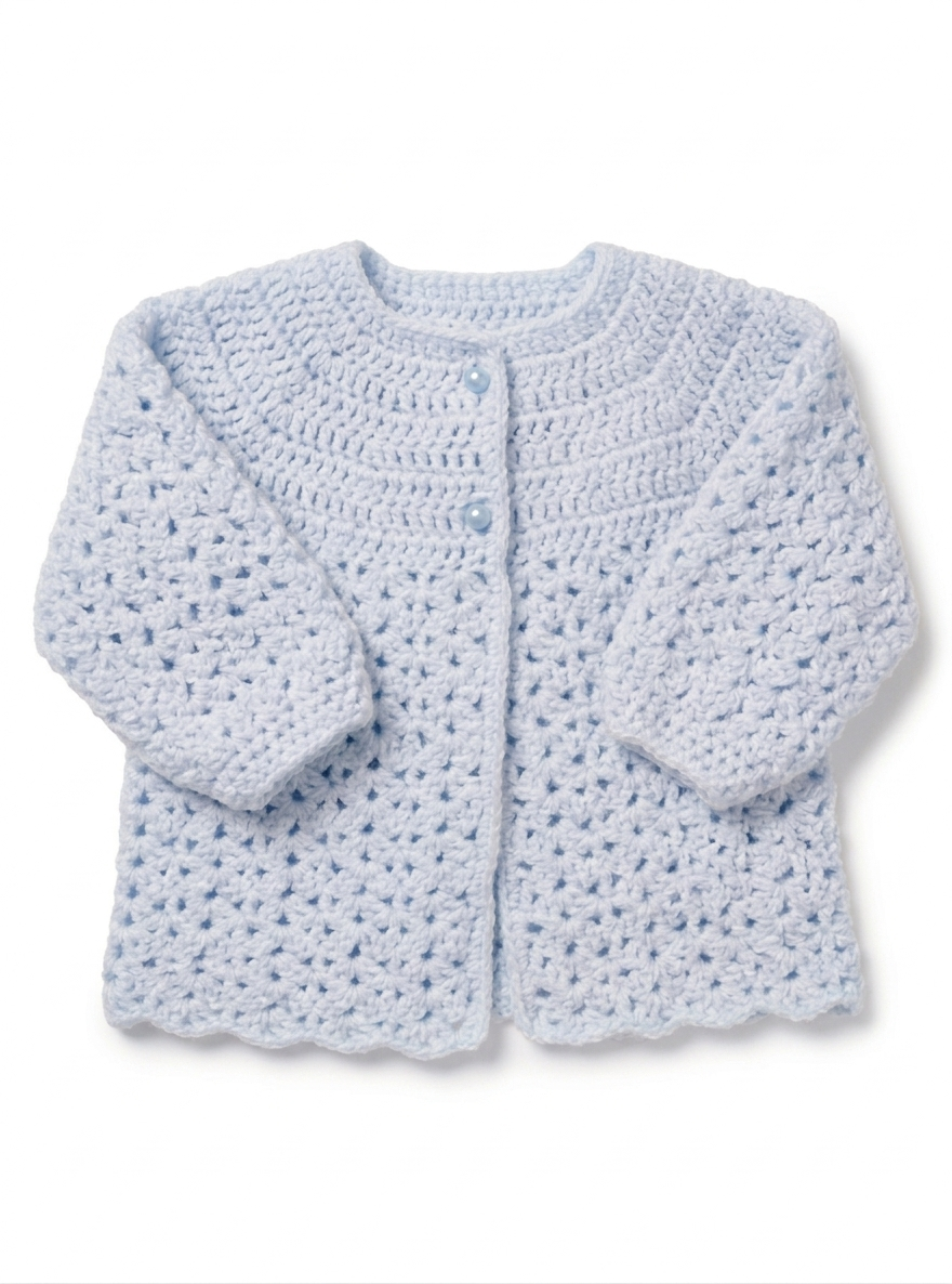 Baby Matinee Coat Crochet Pattern DK 18–20 inch Chest PDF