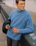 Vintage  Mens Polo Neck Sweater Knitting Pattern DK 38–44" PDF